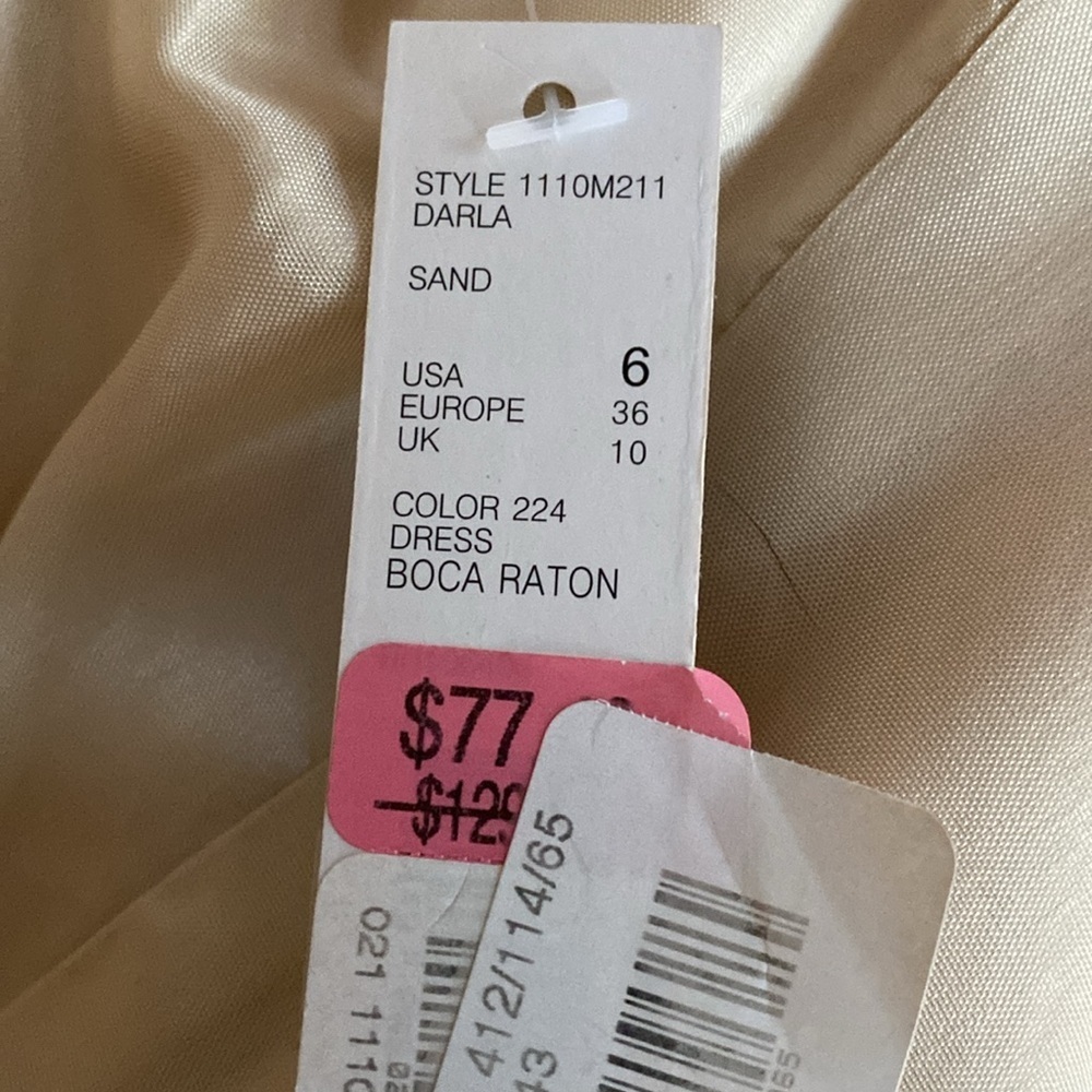 Alex Marie Cream and Gold Chain Detail Dress and Jacket Size 6 NWT - Picture 14 of 14